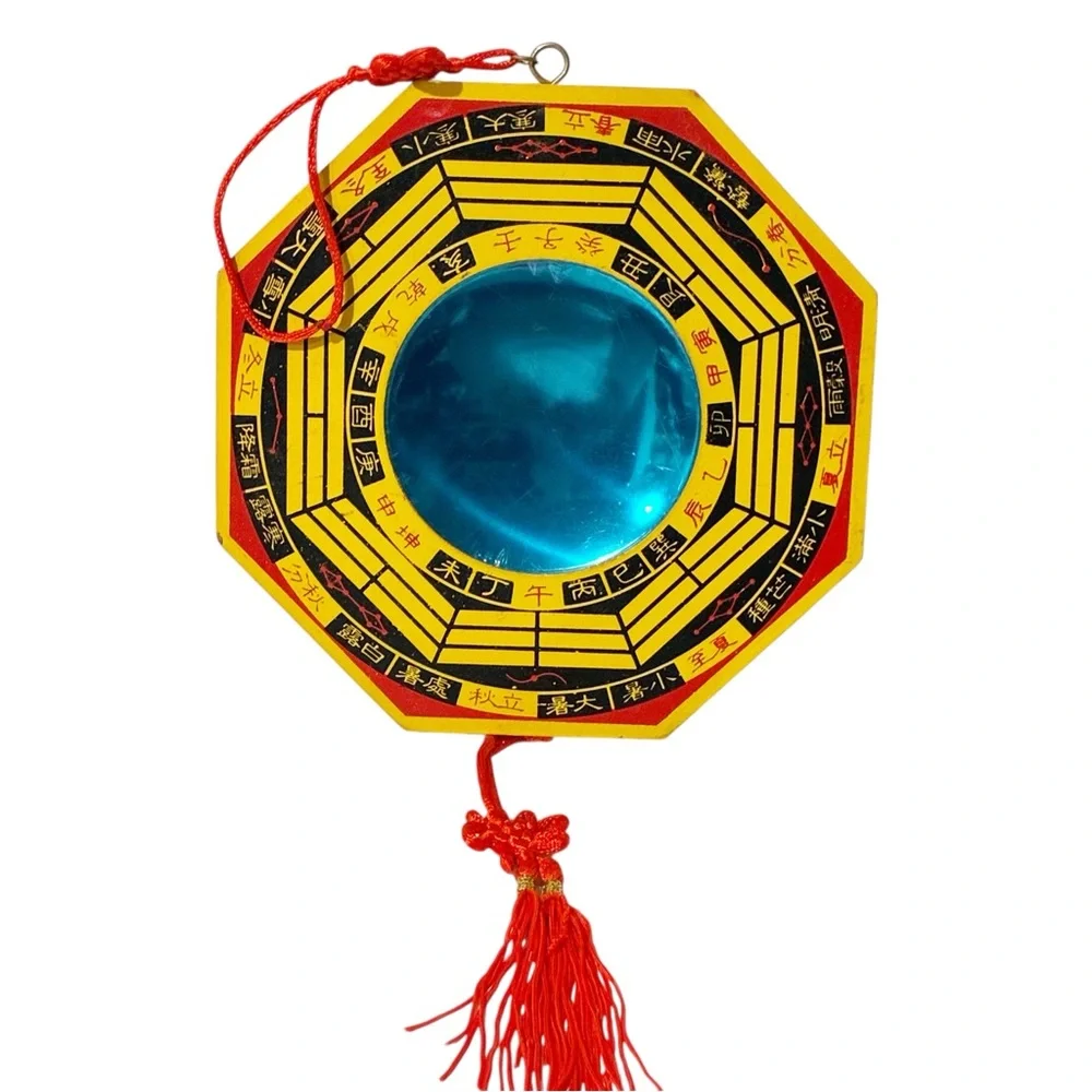 Chinese Traditions Feng Shui Wooden‎ Bagua Mirror Handicraft Home Decoration